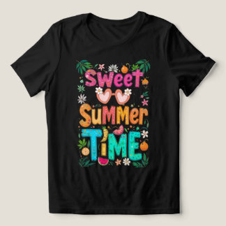 Söt sommartid Färgfull Tropical Quote Graphic T Shirt