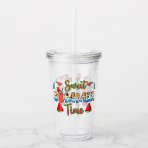 Söt sommartid Färgfyllt vattenmelonsegment Take Away Mugg