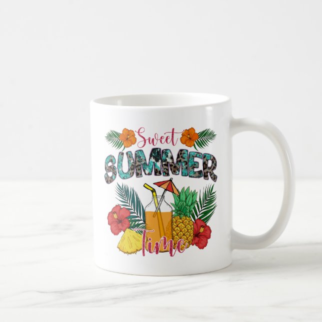 Söt sommartid | Tropiska frukter och Blommigtar Kaffemugg (Höger)