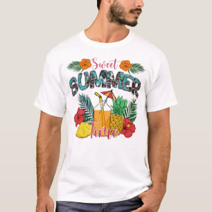 Söt sommartid   Tropiska frukter och Blommigtar T Shirt