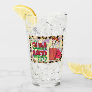 Söt sommartid Vattenmelon, Beach & Leopard Glaskopp