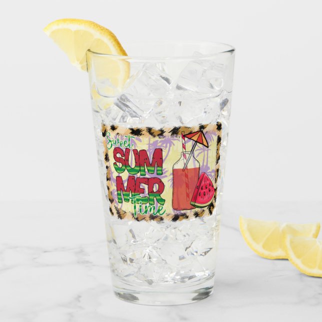 Söt sommartid | Vattenmelon, Beach & Leopard Glaskopp (Framsida Ice)