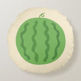 Söt sommarvattenmelon dubbelsidig rund kudde