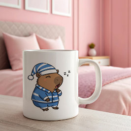 Söt Sömnig Capybara Mugg | Mysig & Avslappnande Ka