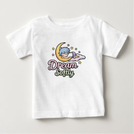 Söt sömnig månillustration med citat t shirt