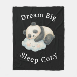 Söt sömnig panda på moln akvarell fleecefilt