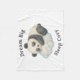 Söt sömnig panda på moln akvarell fleecefilt