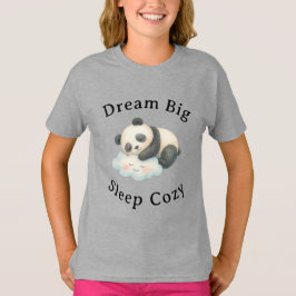 Söt sömnig panda på moln i akvarell t shirt