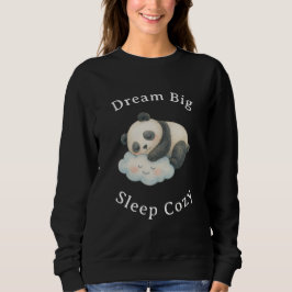 Söt sömnig panda på moln i akvarell t shirt