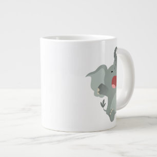 Söt sömnig tecknad elefant Jumbo-mugg Jumbo Mugg
