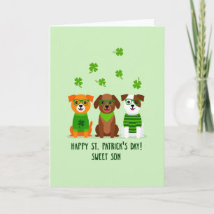Söt son Glad St Patricks dag-kort Kort