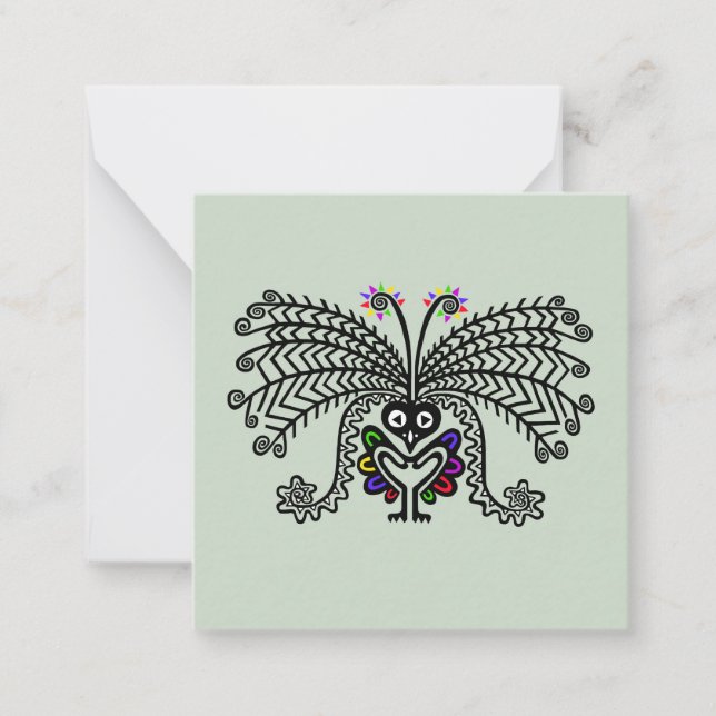 Söt songbird-LyreBIRD - anteckningskort (Framsida)