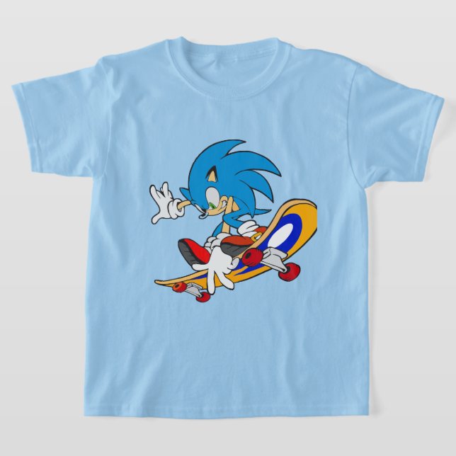 söt sonic-tecknad t shirt (Laydown)