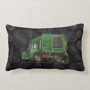 Söt sopbil soptrUCK Lumbarkudde