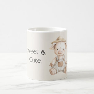 Söt söt gris gård djur kaffemugg