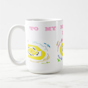 Söt Söt gult, mönster Kaffemugg