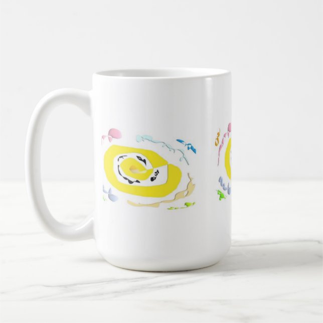 Söt Söt gult, mönster Kaffemugg (Vänster)