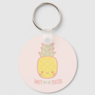 Söt, söt inuti Pineapple Doodle Nyckelring