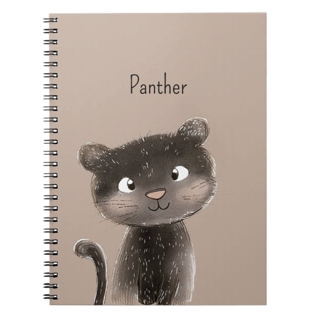 Söt Söt Panter Djur Anteckningsbok (Framsidan)