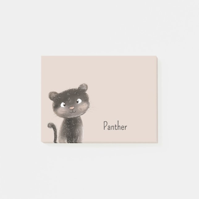 Söt Söt Panter Djur Post-it Block (Framsida)