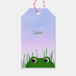 söt söt personlig av peekgroda presentetikett
