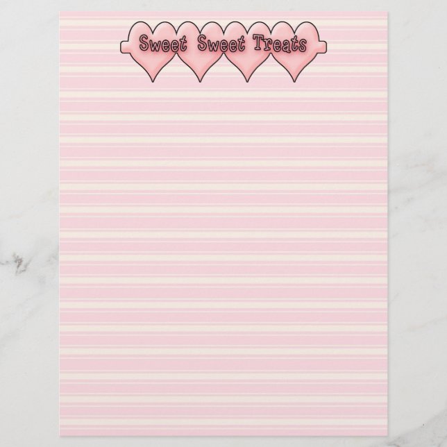 Söt Söt Receptpapper (Framsida)