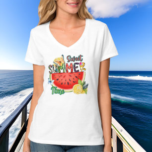 Söt söt sommartid, vattenmelon t shirt