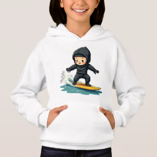 Söt, söt unge med fullt ninja kostym t shirt