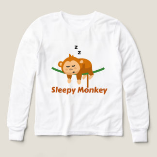 Söt Sövande Ap Bebis T-Shirt
