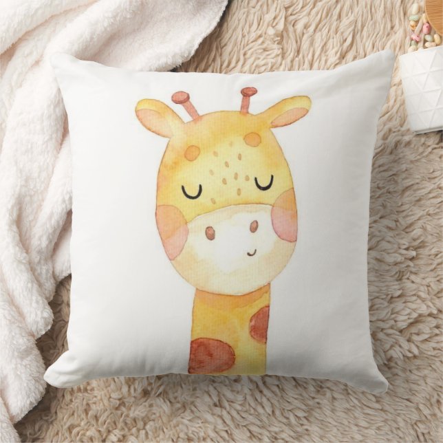 Söt sovande baby-giraff-kastkudde  kudde (Filt)