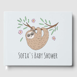 Söt sovande dovhjort djur och namn baby shower gästböcker