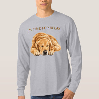 Söt sovande golden retriever hundälskare t shirt
