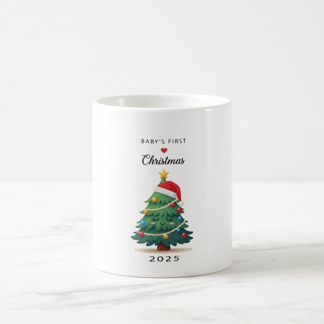 Söt sovande julgran | Baby's First Kaffemugg (Center)