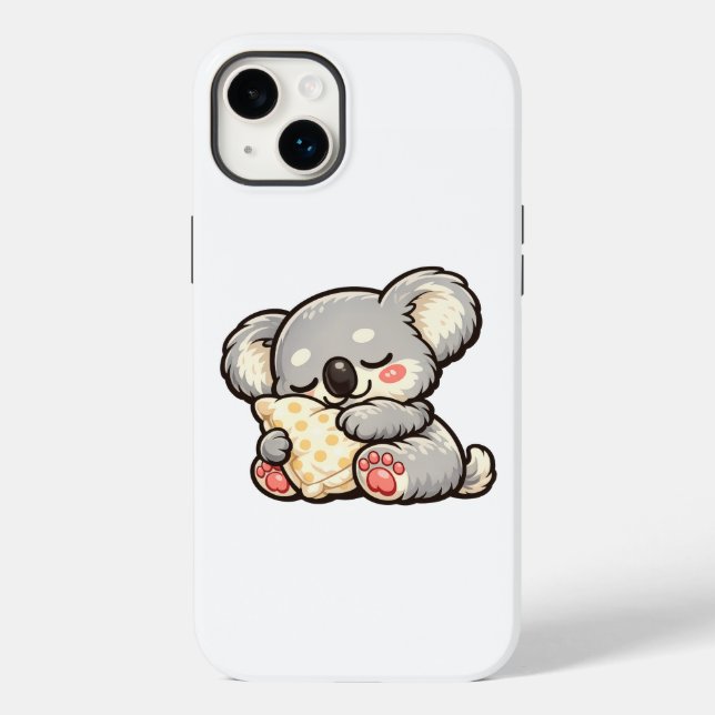Söt sovande koala med kudde (Baksida)