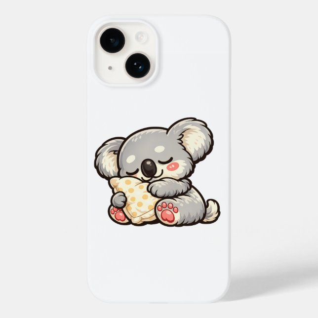 Söt sovande koala med kudde (Baksida)
