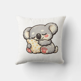 Söt sovande koala med kudde