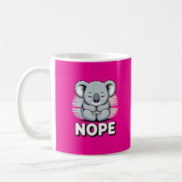 Söt sovande koala ”Nej” Rolig tecknad film Kaffemugg