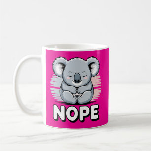 Söt sovande koala ”Nej” Rolig tecknad film Kaffemugg