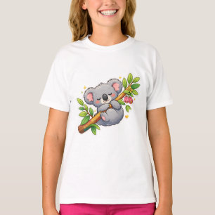 Söt sovande koala på eukalyptusgren Kawaii T Shirt