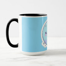 Söt sovande måne och stjärna Kawaii baby- rums mug