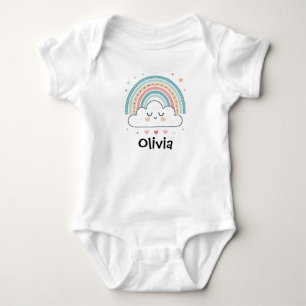 Söt sovande moln & Pastellregnbåge T Shirt