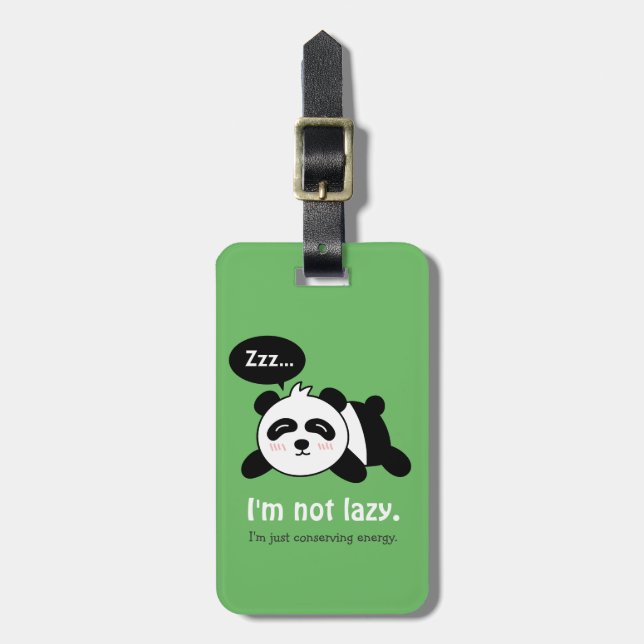 Söt sovande panda inte lat bagagebricka (Vertikal Framsida)