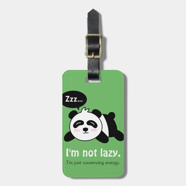 Söt sovande panda inte lat bagagebricka (Vertikal Framsida)