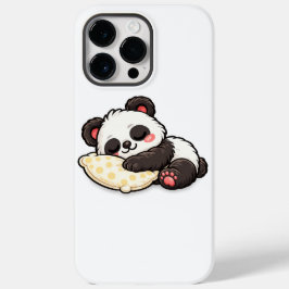 Söt sovande panda med kudde