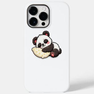 Söt sovande panda med kudde