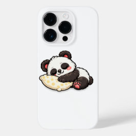 Söt sovande panda med kudde