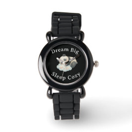 Söt Sövande Panda på Moln Vattenfärg Armbandsur