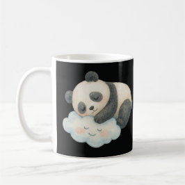 Söt Sövande Panda på Moln Vattenfärg Kaffemugg