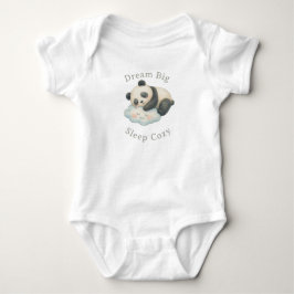 Söt Sövande Panda på Moln Vattenfärg T Shirt
