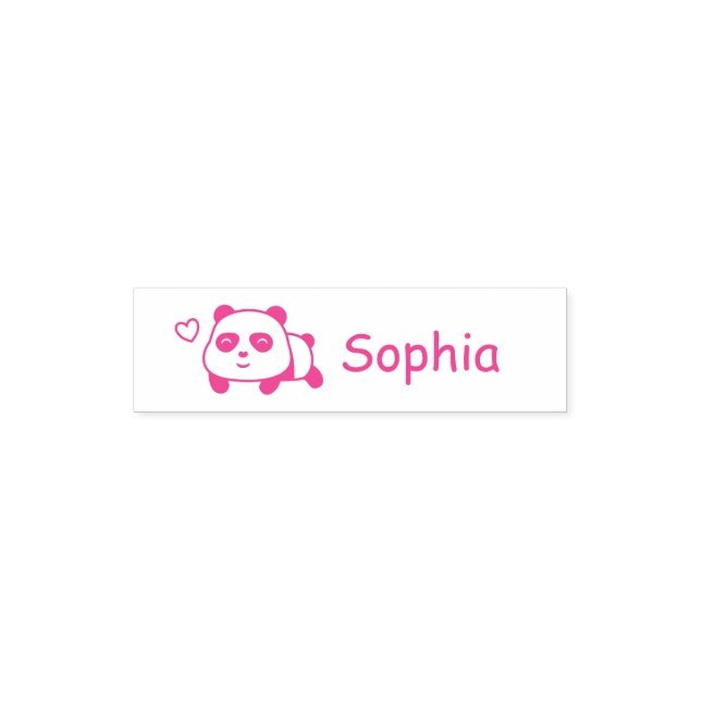 Söt sovande panda, personlig självfärgande stämpel (Design)